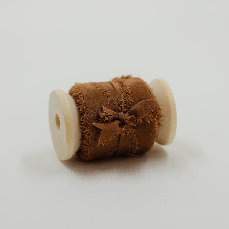 "Silk Wedding Ribbon Mocha 1" Wide" - Ribbons in brown by Ribbon and Rings