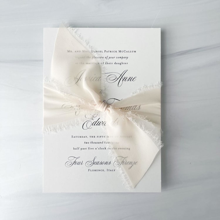 "2" x 5 yards Signature Sheer - Soft Cream" - Ribbons in natural by Honey Silks Co