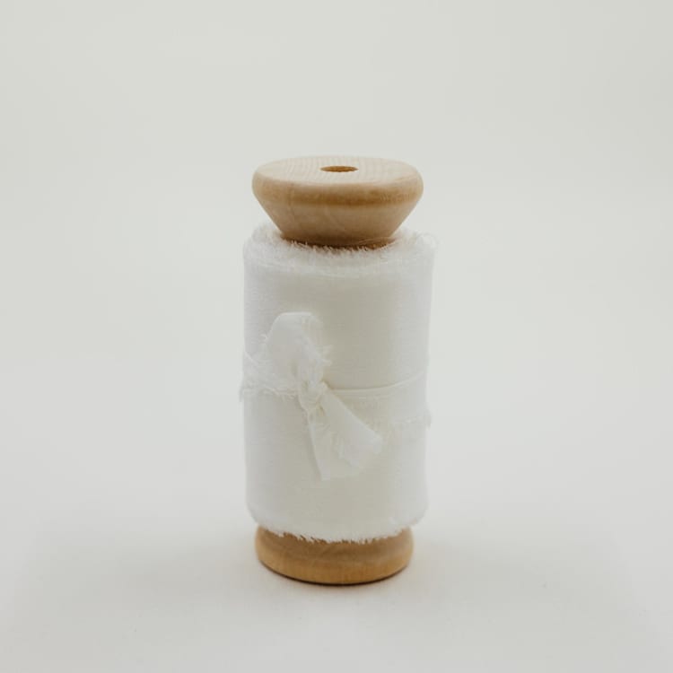 "Silk Wedding Ribbon White 2" Wide" - Ribbons in white by Ribbon and Rings