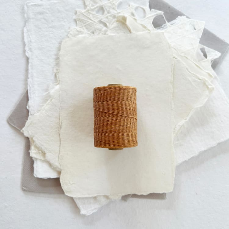 "Butterscotch Waxed Linen Twine, 2-Ply" - Ribbons in yellow by Jenny Sanders