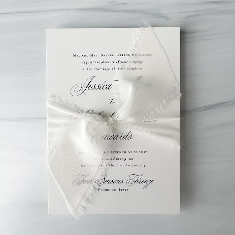 "2" Signature Sheer - Antique White" - Ribbons in white by Honey Silks Co