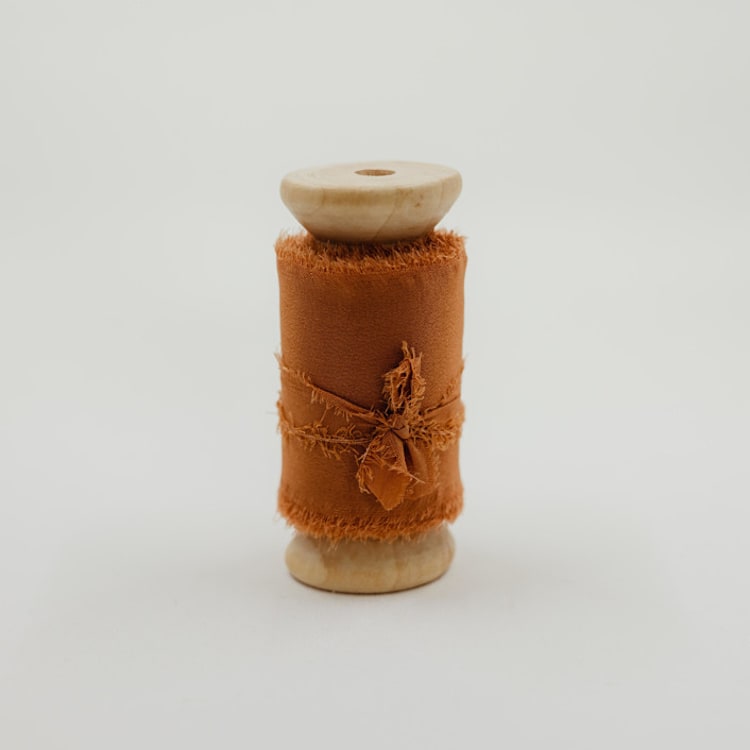 "Silk Wedding Ribbon Rust 2" Wide" - Ribbons in orange by Ribbon and Rings