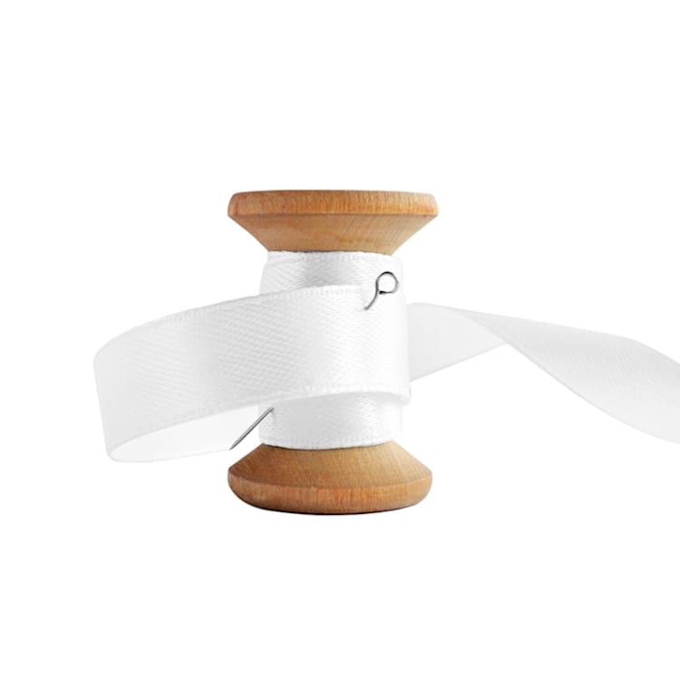 "White Ribbon - Precut - Medium and Large - 10 Pack" - Ribbons in white by Veronica Esquino