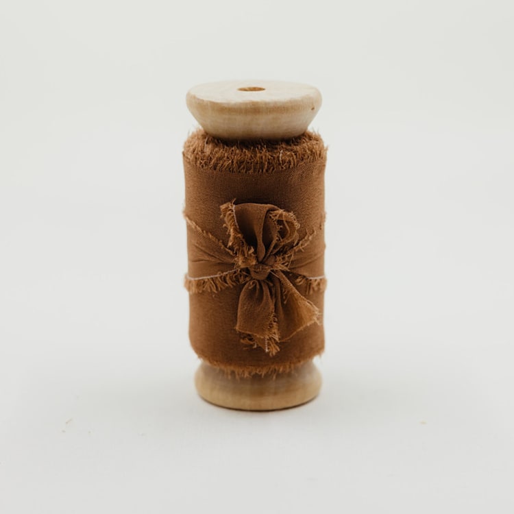 "Silk Wedding Ribbon Mocha 2" Wide" - Ribbons in brown by Ribbon and Rings