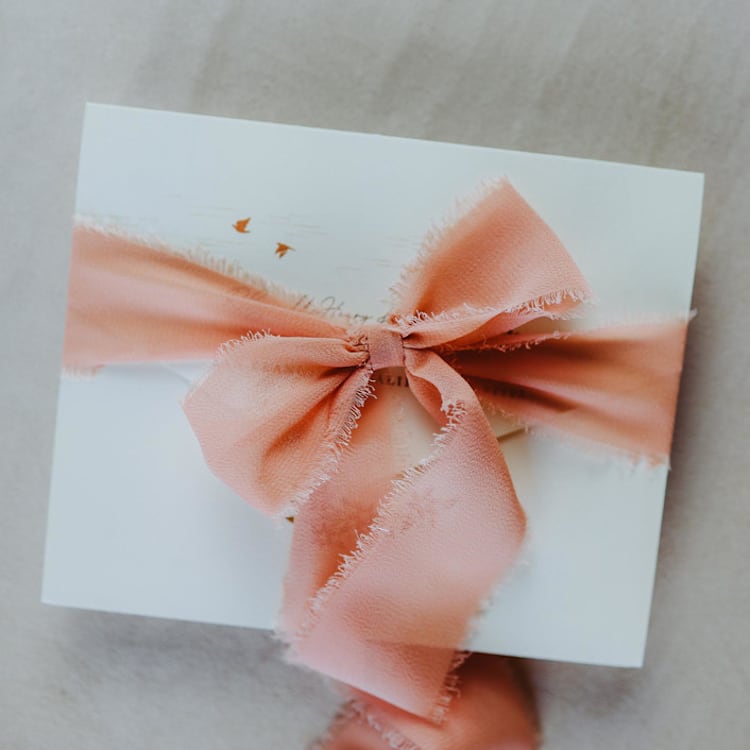 "Wedding Ribbon Chiffon 1.5" Wide Sedona" - Ribbons in orange by Ribbon and Rings