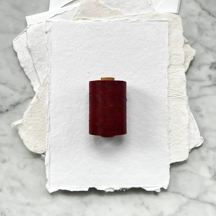 "Burnt Sienna Waxed Linen Twine, 2-Ply" - Ribbons in brown by Jenny Sanders