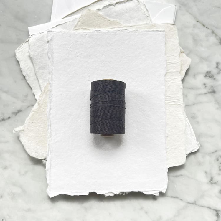 "Espresso Waxed Linen Twine, 4-Ply" - Ribbons in brown by Jenny Sanders