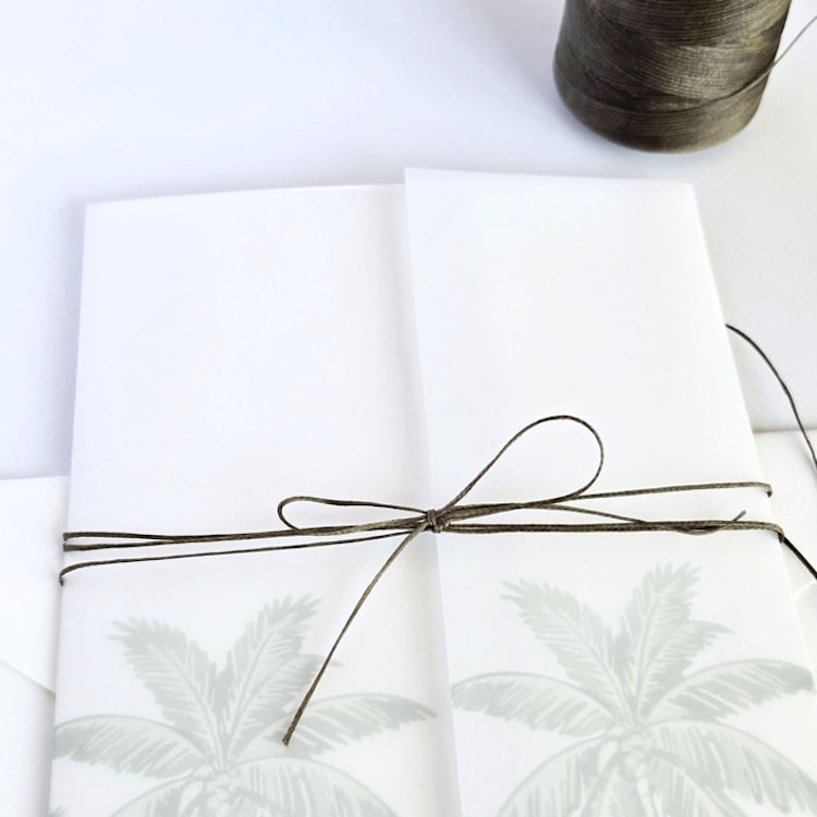"Linen Twine Invitation Wrap- Multiple Colorways" - Ribbons in multicolor by Inkspiringletters
