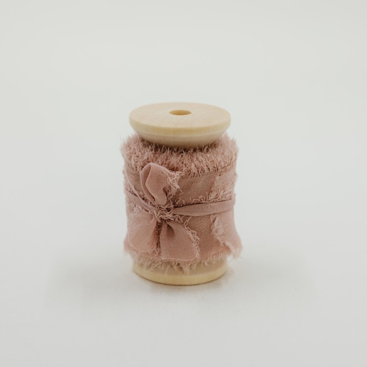 "Silk Wedding Ribbon Nude 1" Wide" - Ribbons in beige by Ribbon and Rings