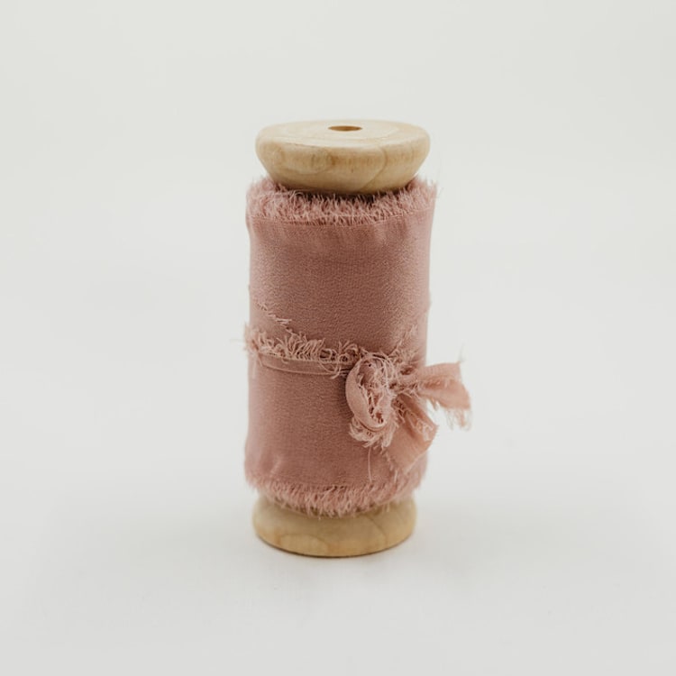 "Silk Wedding Ribbon Dusty Rose 2" Wide" - Ribbons in pink by Ribbon and Rings