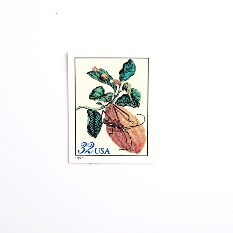 "32 Cent Citron Postage Stamps // Set of 10 // UNUSED Vintage Stamps" - Postage Stamps in beige by Flourish Fine Writing