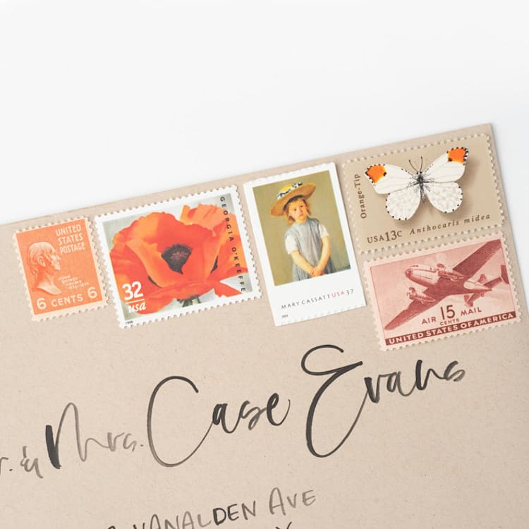 "Verona Sunset Destination Italy Postage Set // Set of 5 // $1.03 in postage per set" - Postage Stamps in orange by Flourish Fine Writing