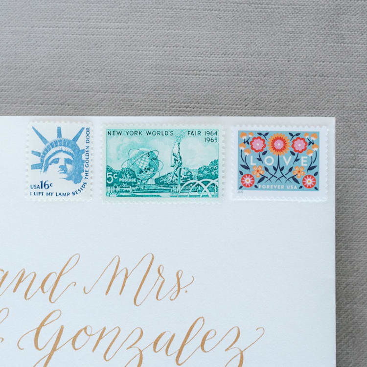 "New York Postage Collection" - Postage Stamps in multicolorassorted-colors by Little Postage House