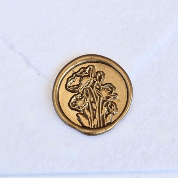 "Anemones- Customizable Color- Set of 25 Hand-crafted Wax Seals" - Wax Seals in multicolor by Inkspiringletters