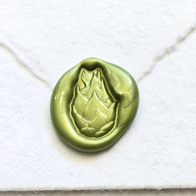 "Artichoke- Hand-crafted Wax Seals - Customizable Color- Set of 25" - Wax Seals in multicolor by Inkspiringletters