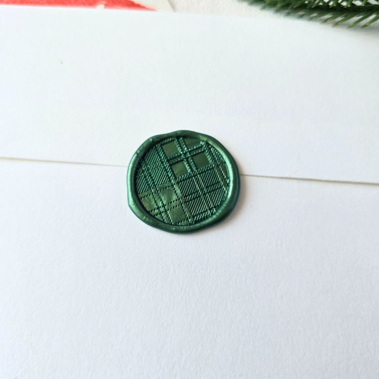"Plaid- Customizable- Set of 25 Hand-crafted Wax Seals" - Wax Seals in multicolorassorted-colors by Inkspiringletters