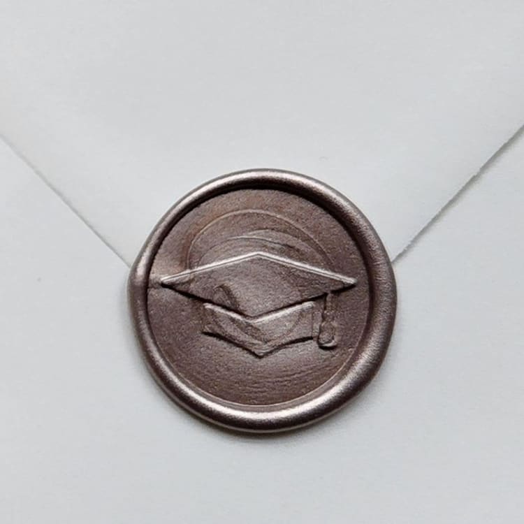 "Customizable Color Graduation Cap Self-adhesive Wax Seals, Set of 5" - Wax Seals in multicolorassorted-colors by MC silverlinings