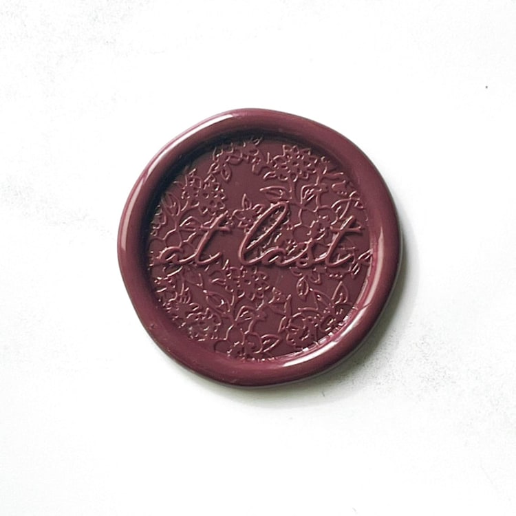 "At Last in Mulberry, Pack of 10" - Wax Seals in purple by Abby Choi