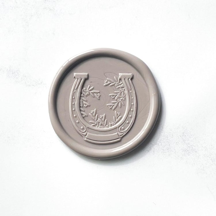 "Horseshoe Wax Seal in Clay Pack of 10" - Wax Seals in gray by Abby Choi