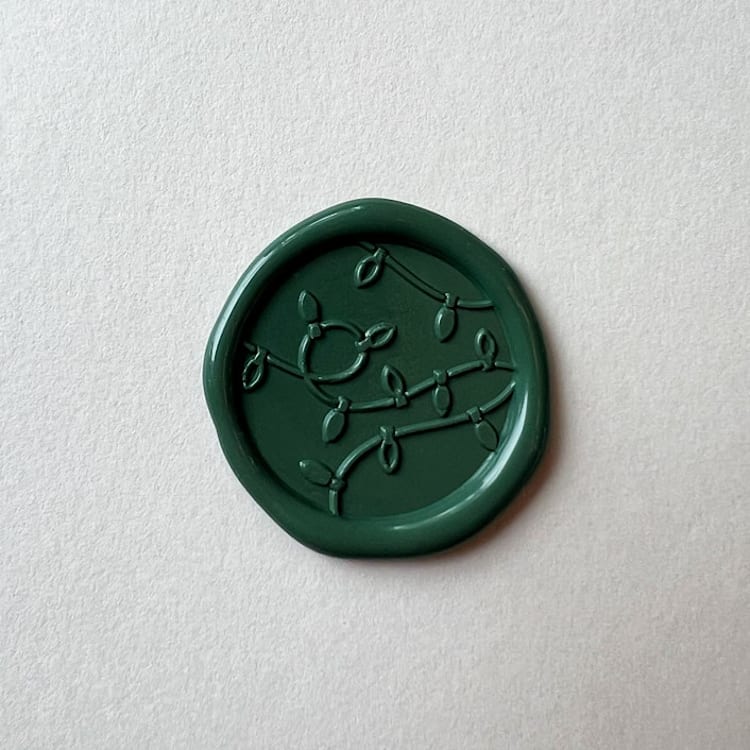 "Holiday Light String Wax Seal Sticker - Pack of 10" - Wax Seals in multicolor by Eva Tadros