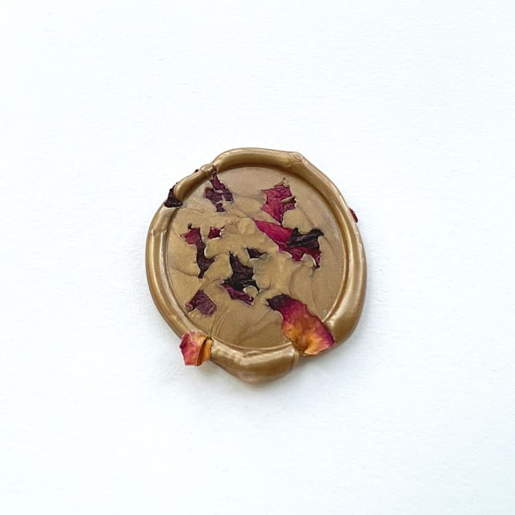 "Rose Confetti Wax Seal in Gold | Pack of 10" - Wax Seals in gold by Caitlin Home