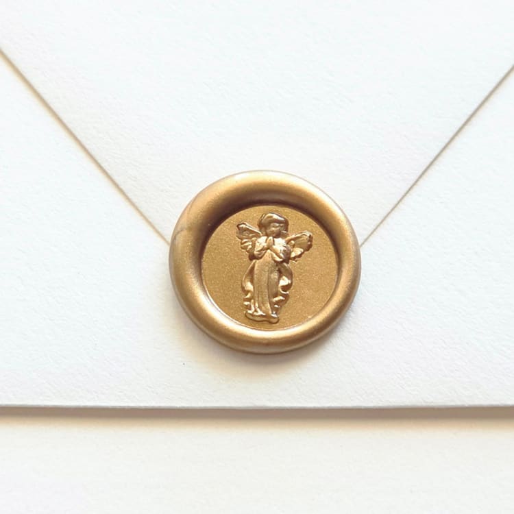 "Mini Angel- Customizable Color- Mini Hand-Crafted Wax Seals- Set of 25" - Wax Seals in multicolor by Inkspiringletters