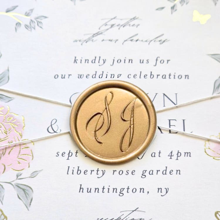 "Customizable Double Initial Script Monogram- Hand-crafted Wax Seals - Set of 25" - Wax Seals in multicolor by Inkspiringletters