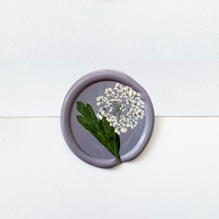 "Queen Anne's Lace Wax Seal in Lilac | Pack of 10" - Wax Seals in purple by Caitlin Home