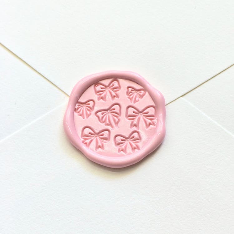 "Bow Frenzy- - Customizable Color- Set of 25 Hand-crafted Wax Seals" - Wax Seals in multicolor by Inkspiringletters