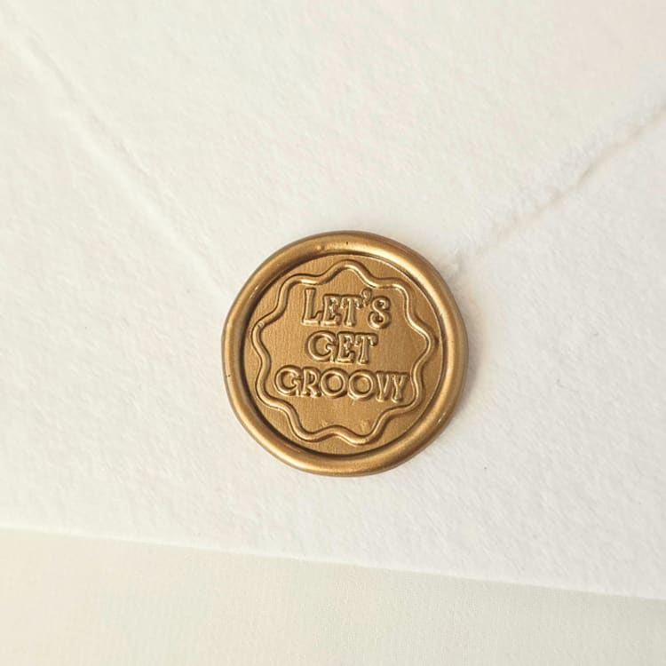 "Let's Get Groovy- Customizable Color- Set of 25 Hand-crafted Wax Seals" - Wax Seals in multicolor by Inkspiringletters