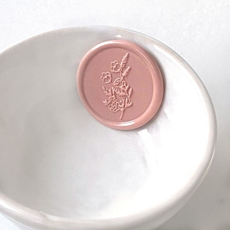 "Delicate Flower Wax Seal Pack of 10, Customizable Color" - Wax Seals in multicolorassorted-colors by Abby Choi