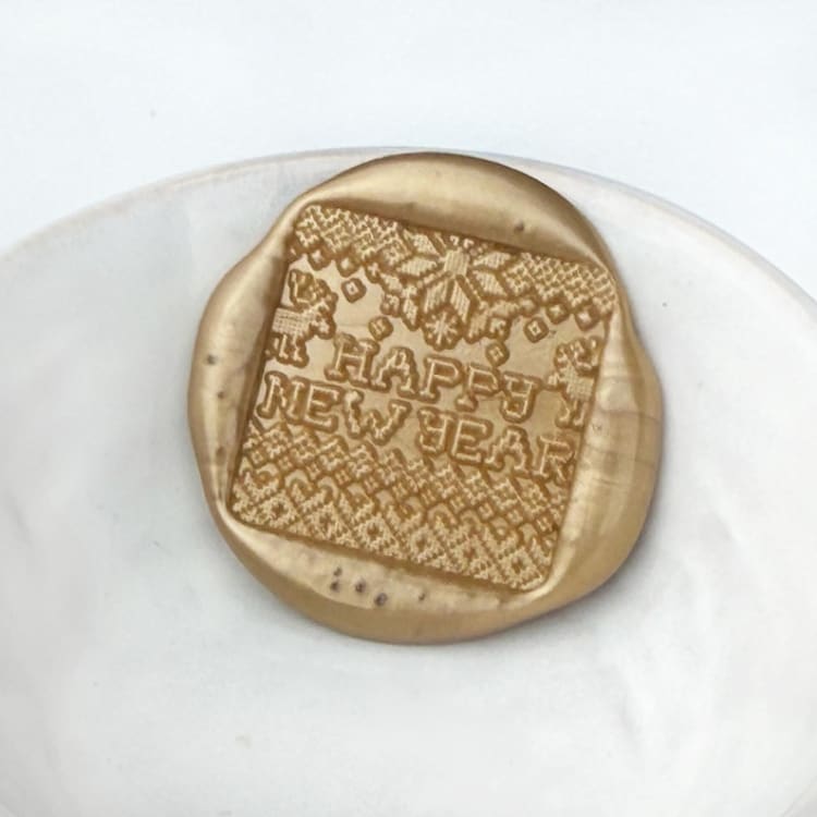 "Happy New Year Sweater Wax Seals, Pack of 10, Customizable Color" - Wax Seals in multicolorassorted-colors by Abby Choi