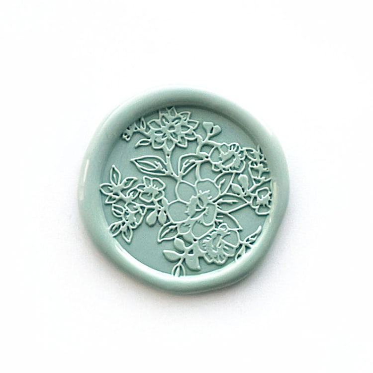 "French Garden Wax Seal in Sage Pack of 11" - Wax Seals in green by Abby Choi