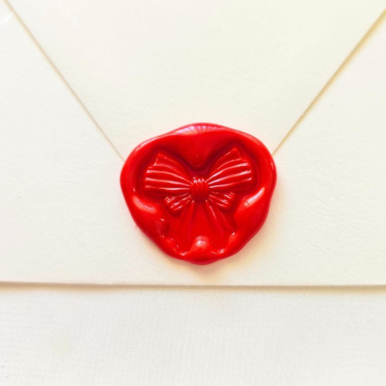 "Bow - Customizable Color- Set of 25 Hand-crafted Wax Seals" - Wax Seals in multicolor by Inkspiringletters