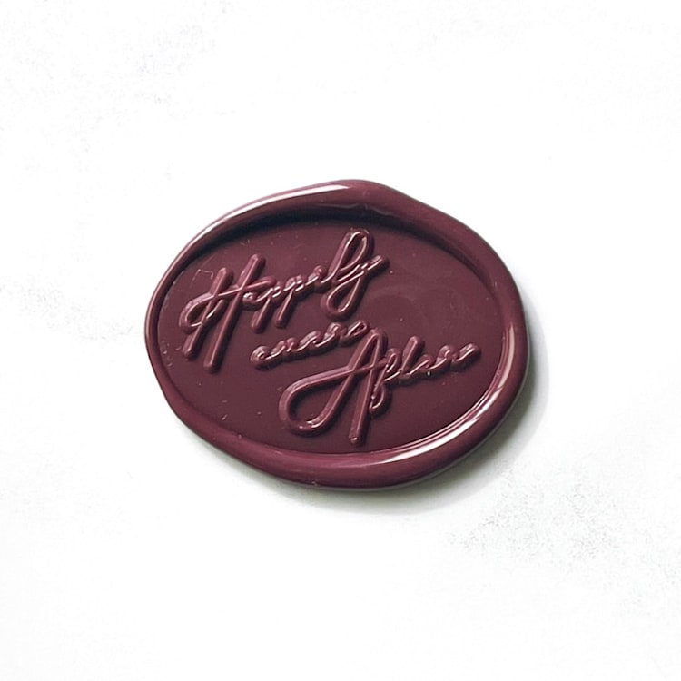 "Happily Ever After Wax Seals in Mulberry Pack of 10" - Wax Seals in purple by Abby Choi