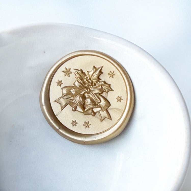 "Holiday Bells Wax Seal, Pack of 10, Customizable Color" - Wax Seals in multicolorassorted-colors by Abby Choi