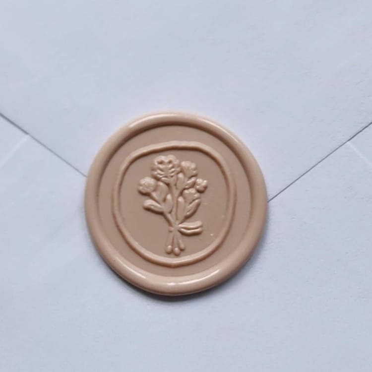 "Customizable Color Floral Bouquet Self-adhesive Wax Seals, Set of 5" - Wax Seals in multicolorassorted-colors by MC silverlinings