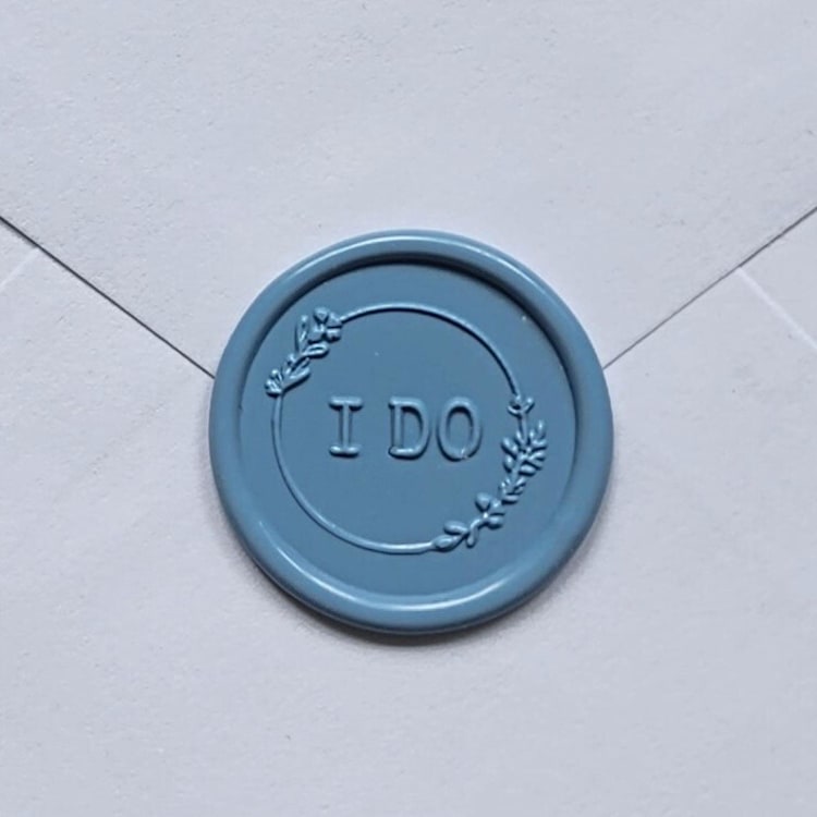 "Customizable Color "I DO" Self-adhesive Wax Seals, Set of 5" - Wax Seals in multicolorassorted-colors by MC silverlinings