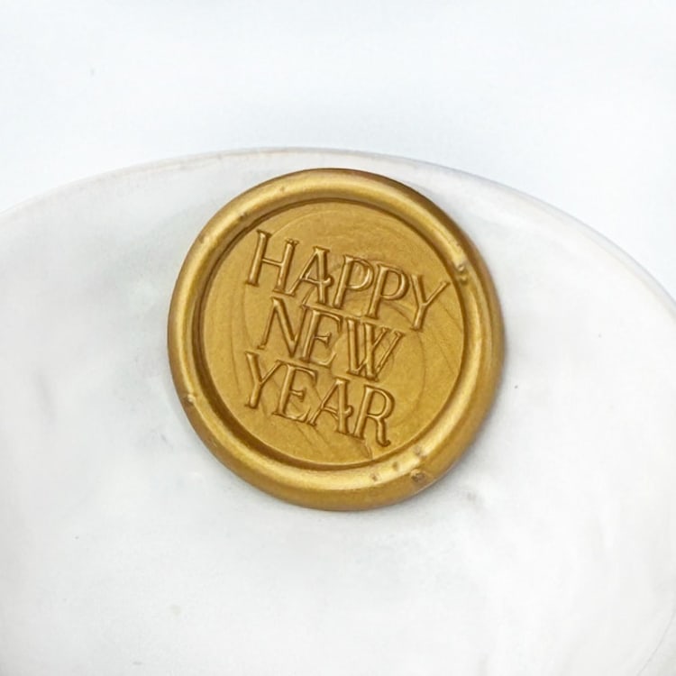 "Happy New Year Wax Seal, Pack of 10, Customizable Color" - Wax Seals in multicolorassorted-colors by Abby Choi