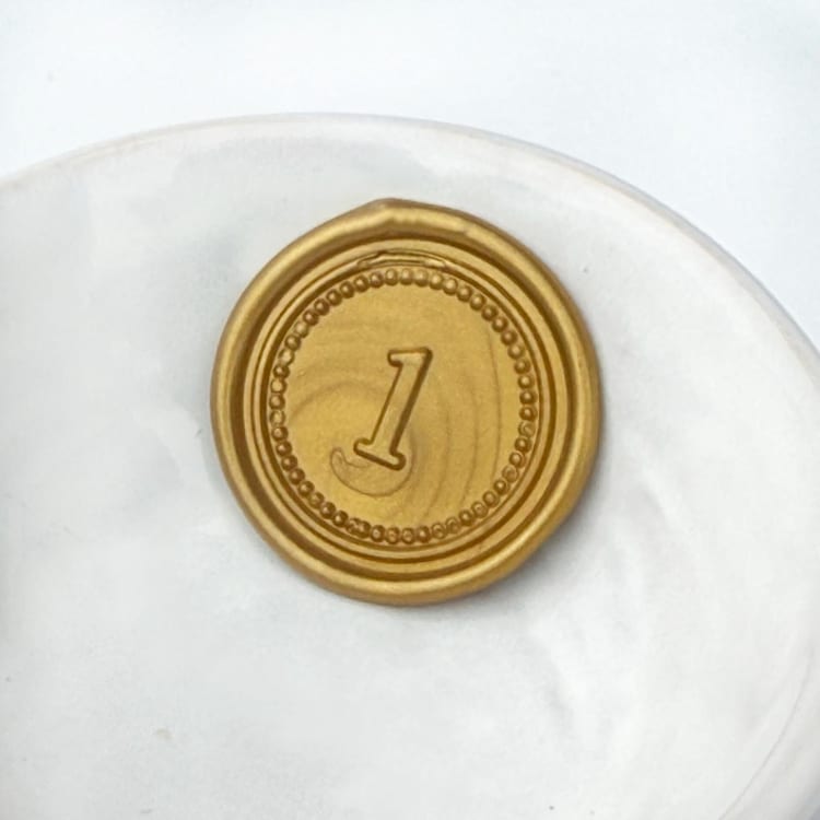 "Numbers Wax Seal, Pack of 10, Customizable Color" - Wax Seals in multicolorassorted-colors by Abby Choi