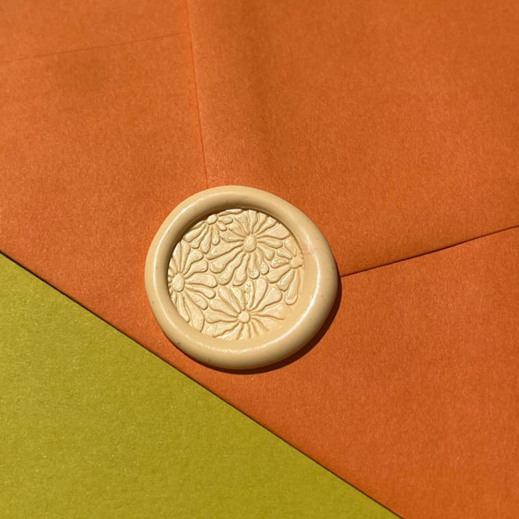 "Flower Power Wax Seal Sticker - Pack of 10" - Wax Seals in multicolorassorted-colors by Eva Tadros