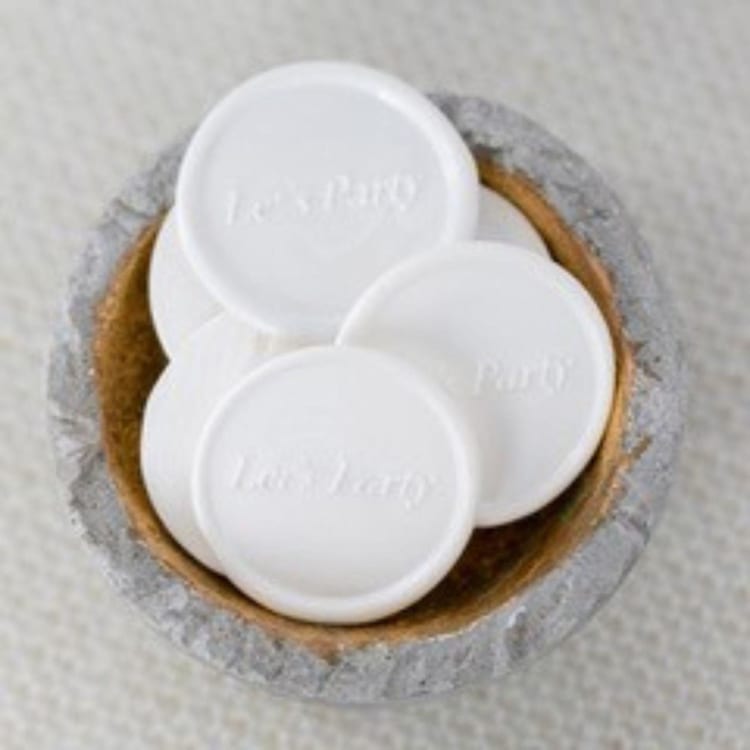 "Let's Party (Sold in Sets of 10)" - Wax Seals in white by Lindsey Cain