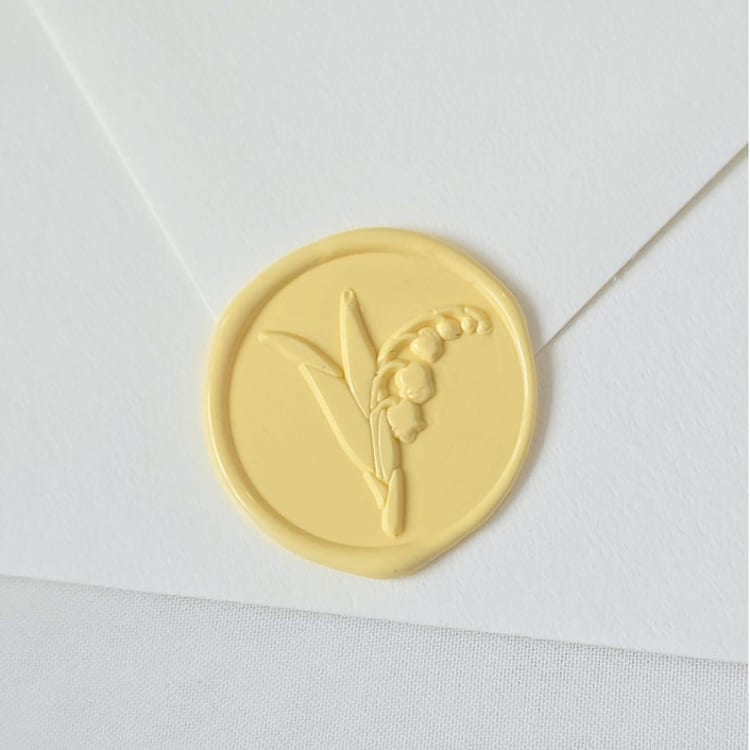 "Lily of the Valley- Customizable Color- Set of 25 Hand-crafted Wax Seals" - Wax Seals in multicolor by Inkspiringletters