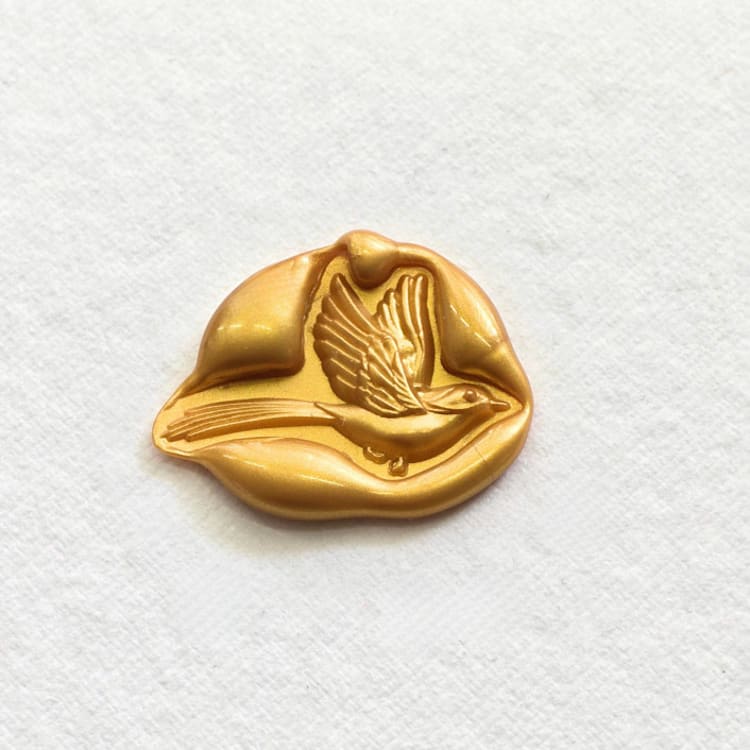 "Long-Tailed Bird- Hand-crafted Wax Seals - Customizable Color- Set of 25" - Wax Seals in multicolor by Inkspiringletters