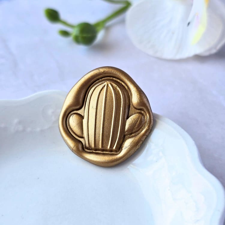 "Barrel Cactus - Customizable Color- Set of 25 Hand-crafted Wax Seals" - Wax Seals in multicolor by Inkspiringletters