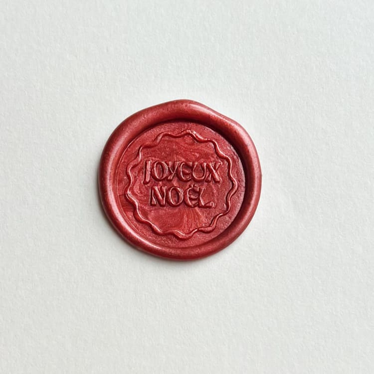 "Joyeux Noel Wax Seal Stickers- Pack of 10" - Wax Seals in multicolorassorted-colors by Eva Tadros