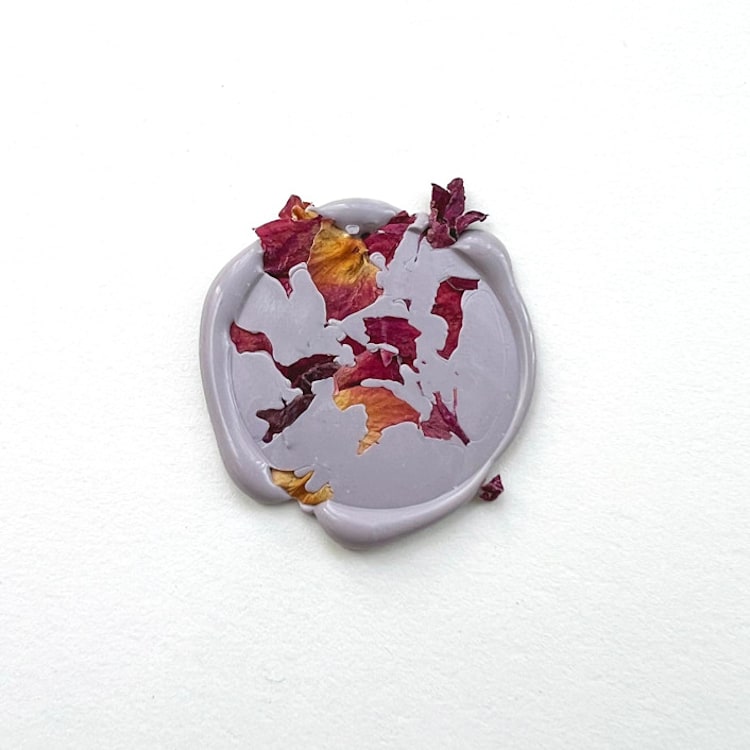 "Rose Confetti Wax Seal in Lilac | Pack of 10" - Wax Seals in purple by Caitlin Home