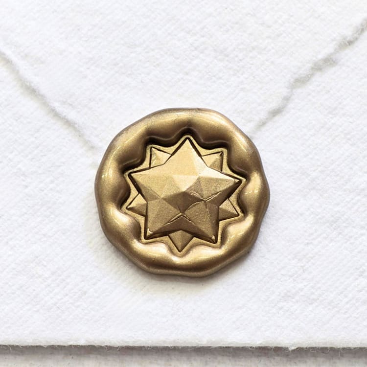 "Star Bow -Hand-crafted Wax Seals - Customizable Color- Set of 2" - Wax Seals in multicolor by Inkspiringletters