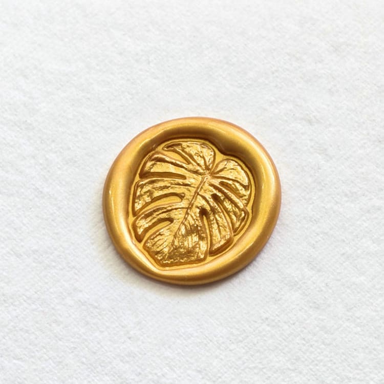 "Monstera Borsigiana- Hand-crafted Wax Seals - Customizable Color- Set of 25" - Wax Seals in multicolor by Inkspiringletters