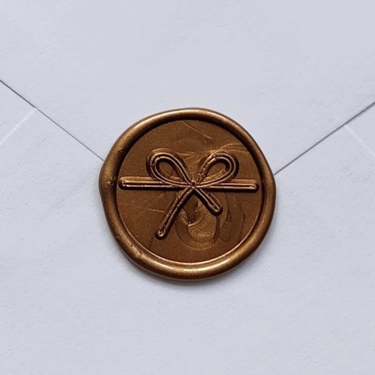 "Customizable Color Ribbon Self-adhesive Wax Seals, Set of 5" - Wax Seals in white by MC silverlinings